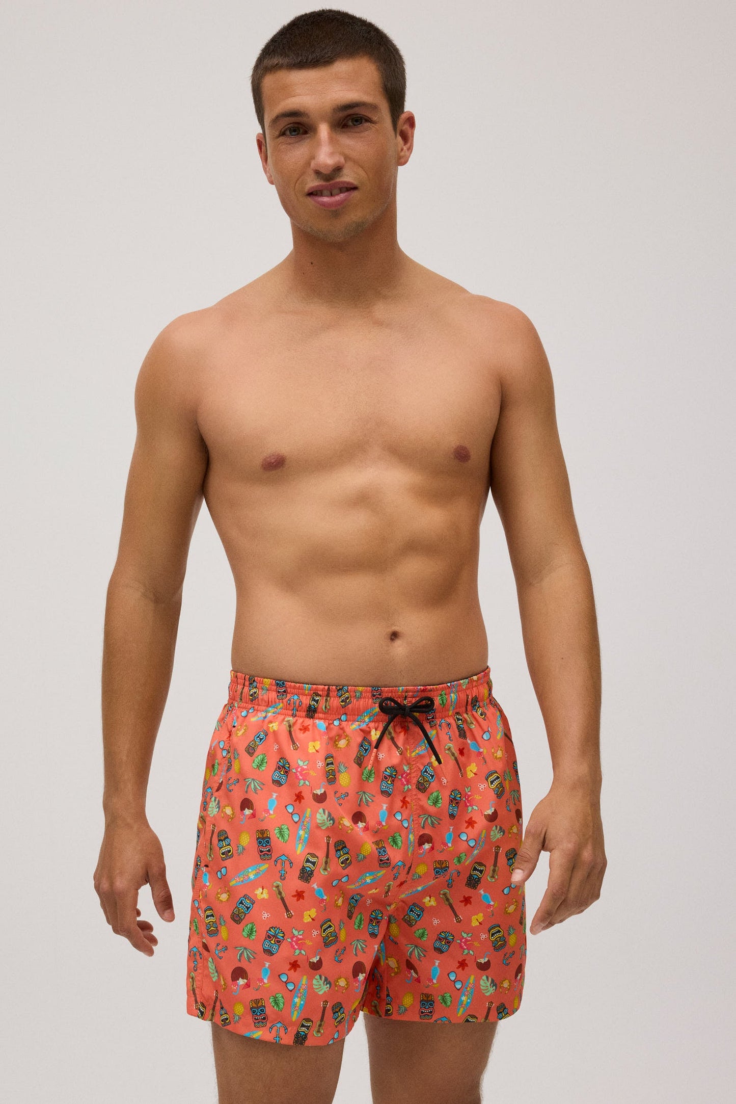 Bañador medio ligero estampado hawai