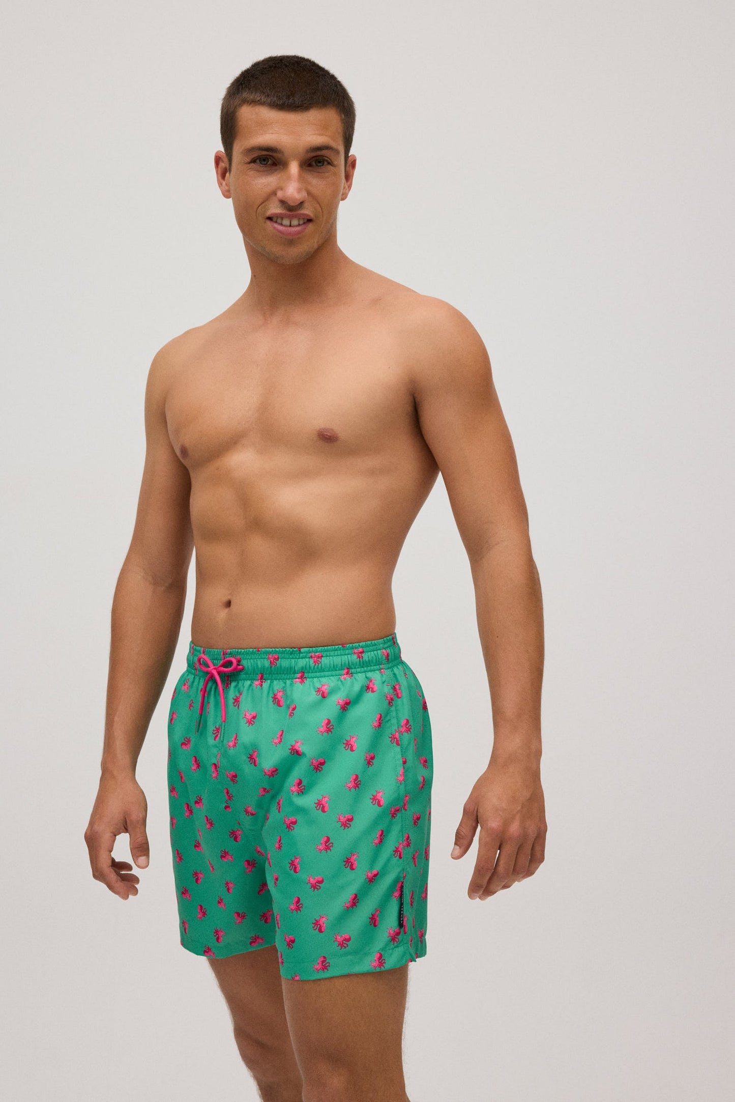 Bañador medio ligero estampado pulpos