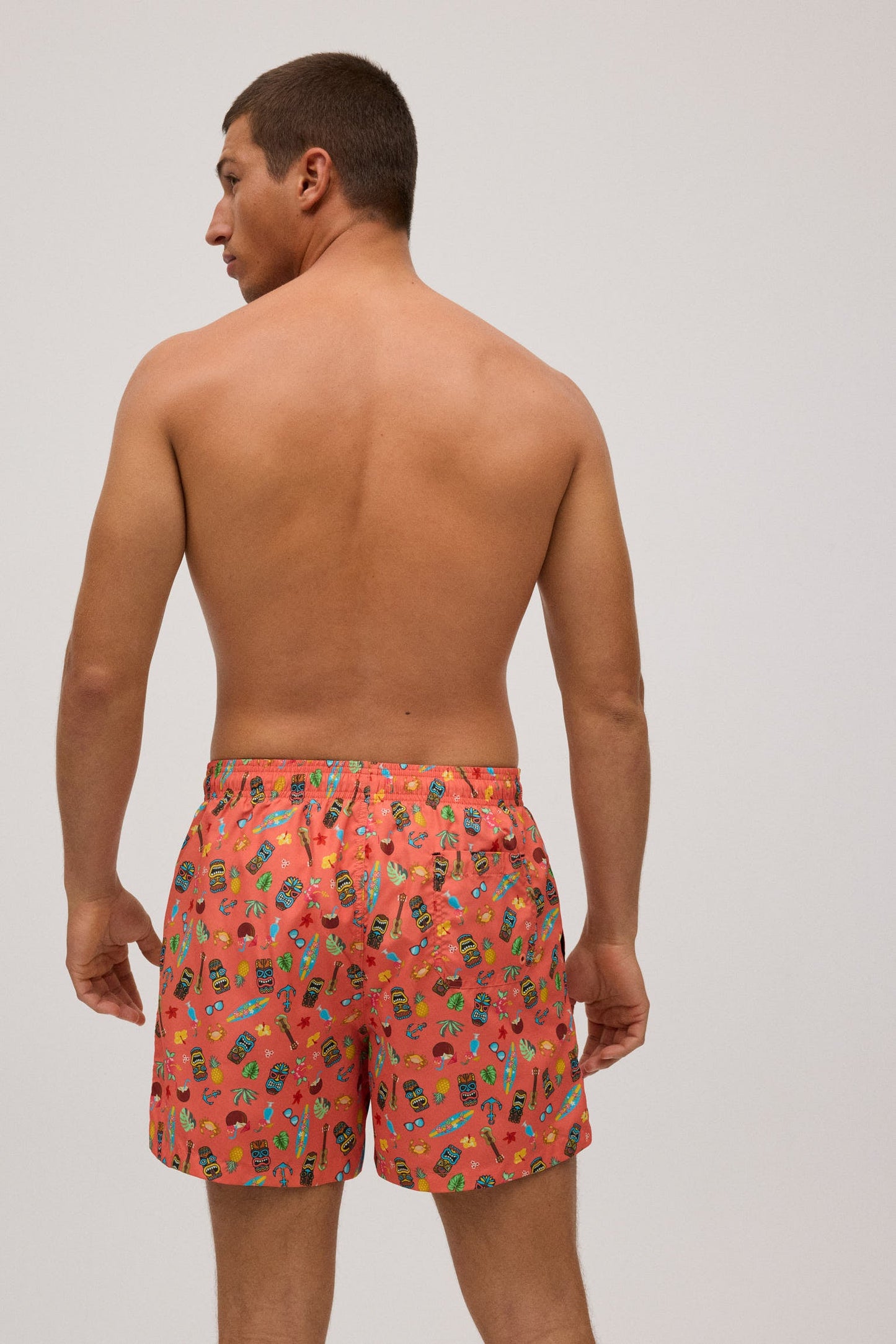 Bañador medio ligero estampado hawai
