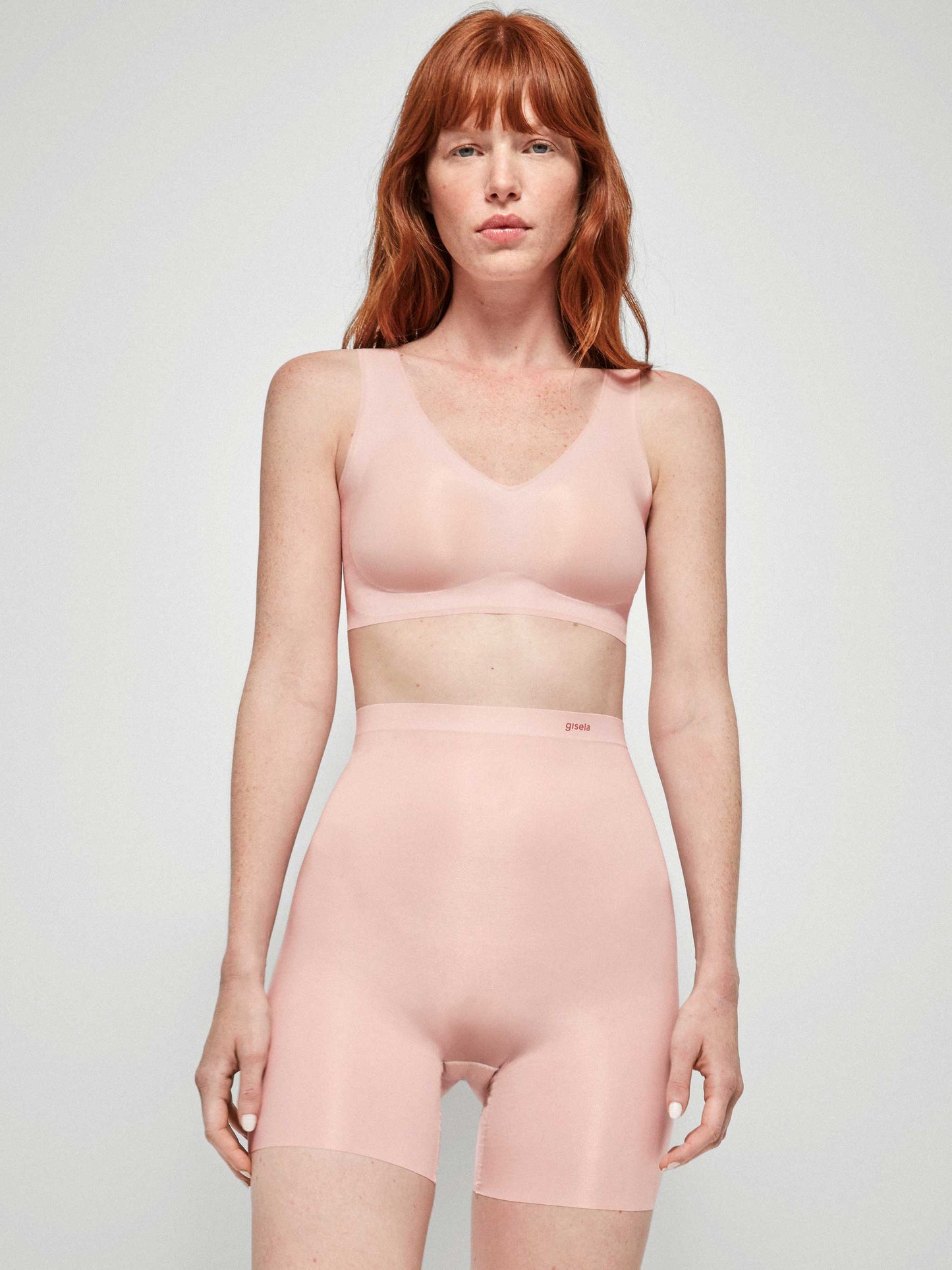 Pantalón con acabados termofusionados y corte láser - Rosa - 1/10028B