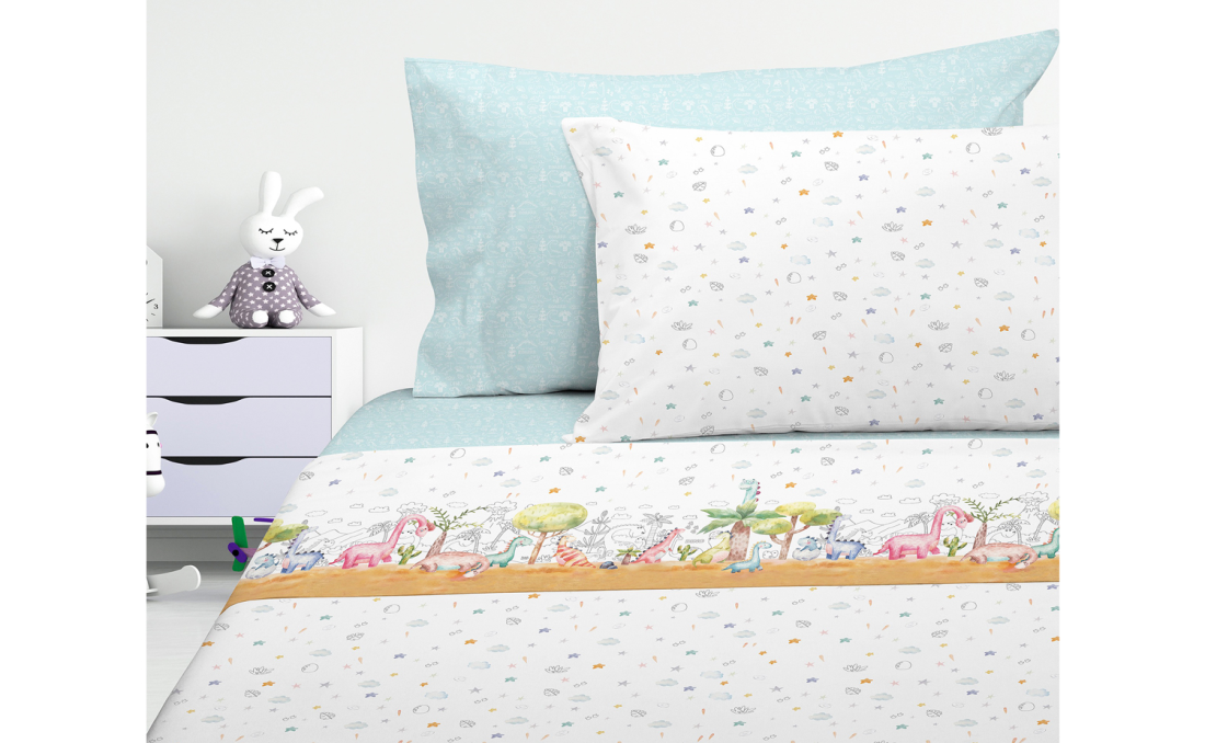 Juego Sábanas MANTEROL Infantil JUNIOR 606 DINOSAURIOS