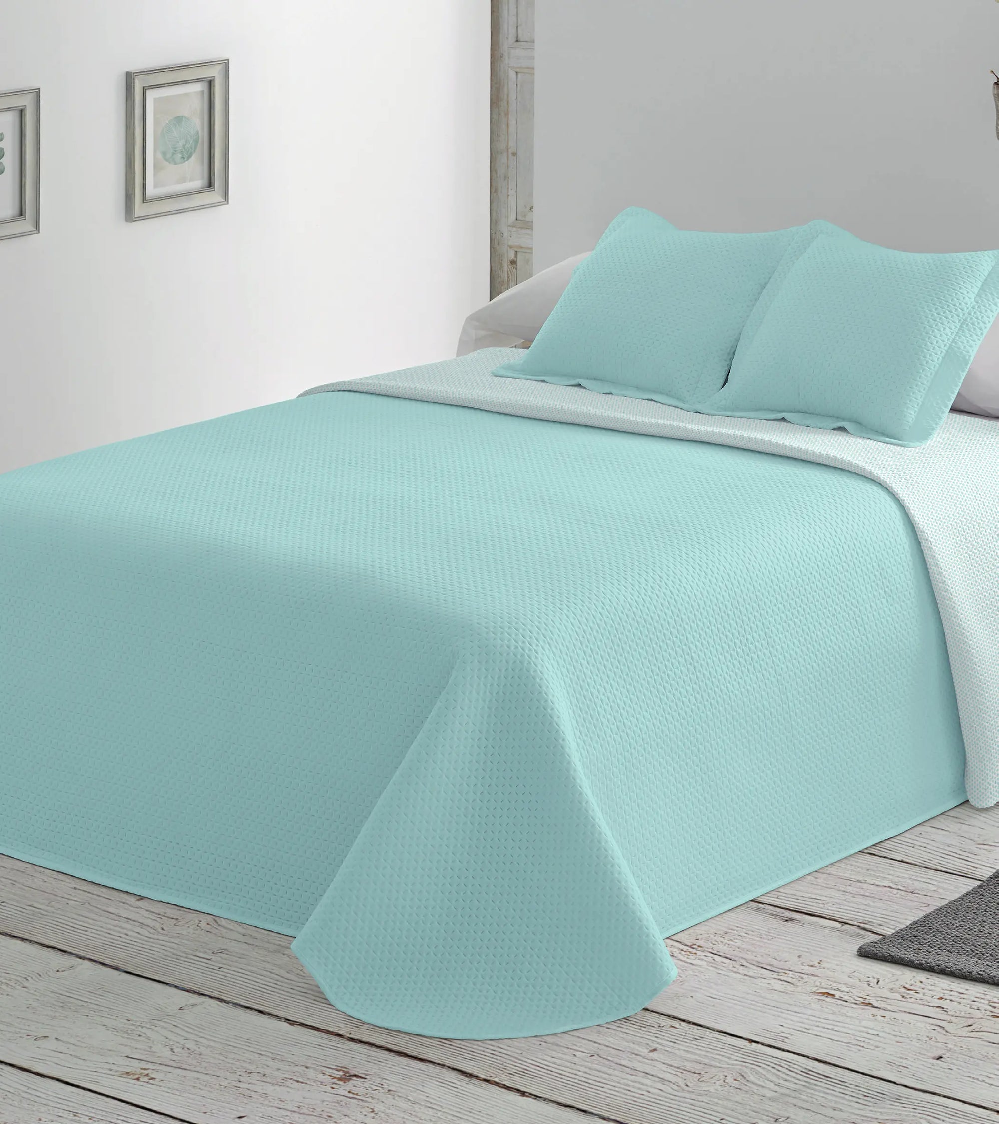 Colcha Lisa Reversible LISA - Turquesa