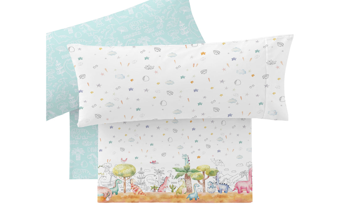 Juego Sábanas MANTEROL Infantil JUNIOR 606 DINOSAURIOS