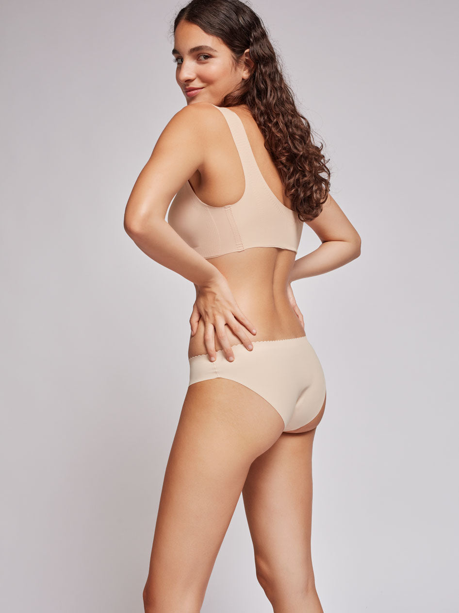 Braguita midi invisible tejido microfibra - Piel - 1/0211