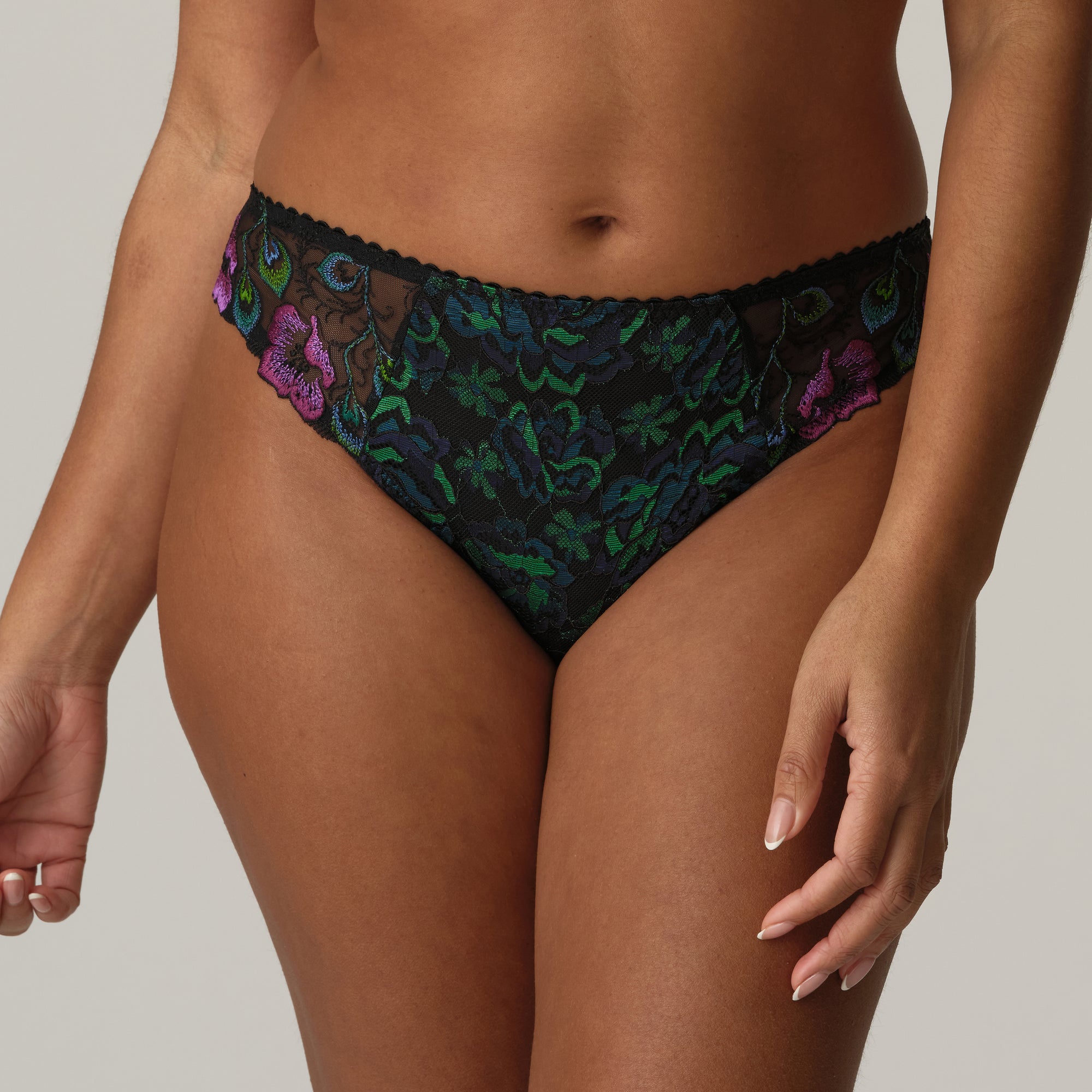 SAN ANGEL Peacock Feather braga bikini