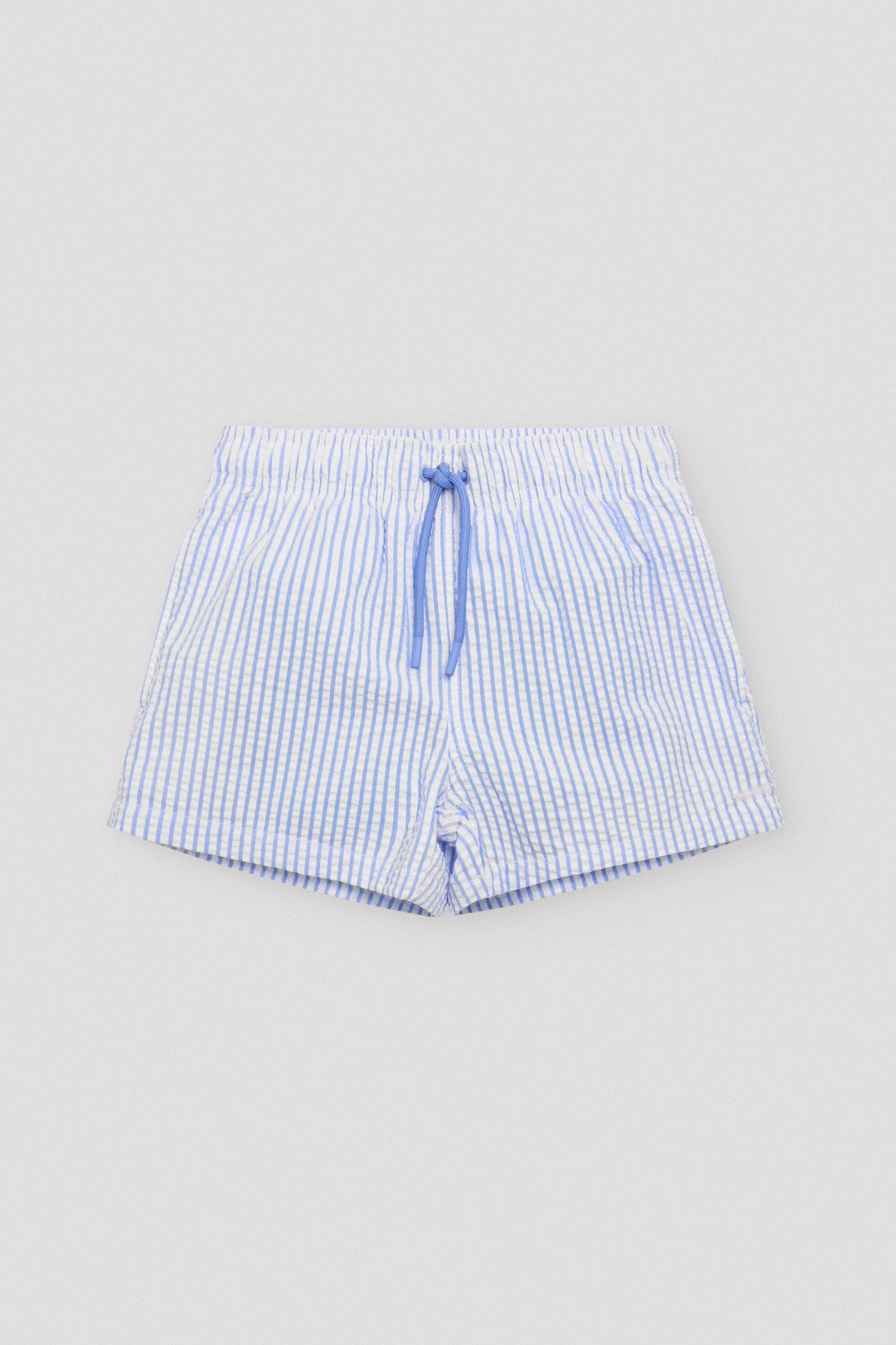 Bañador niño corto rayas azules con textura