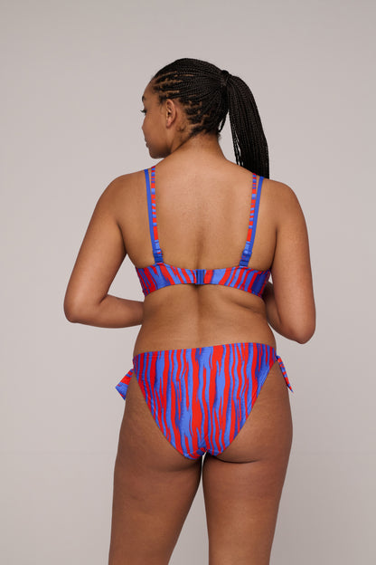 SKUDAI Wild stripes bikini con foam escote corazón