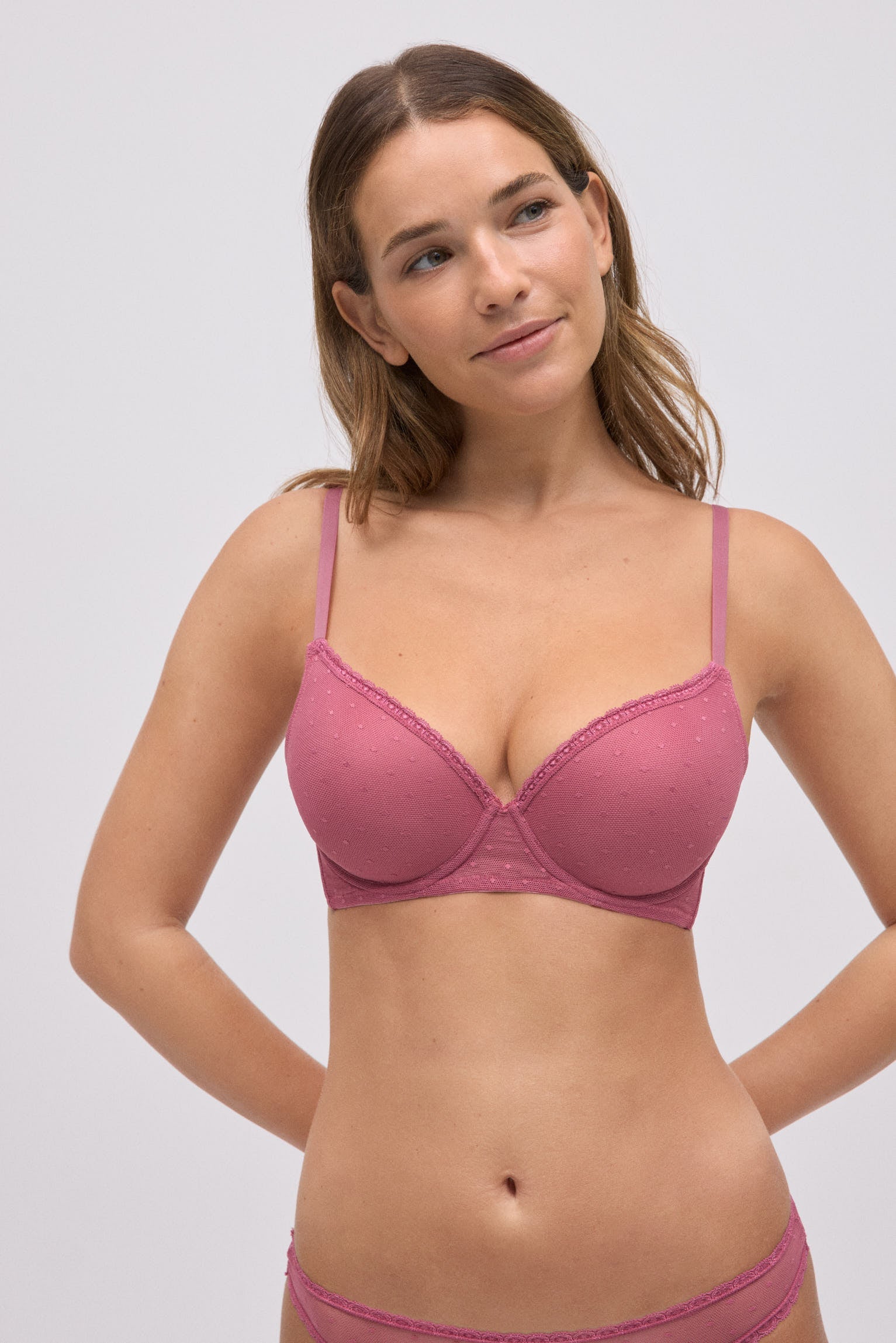 Sujetador push-up plumeti rosa copas B y C