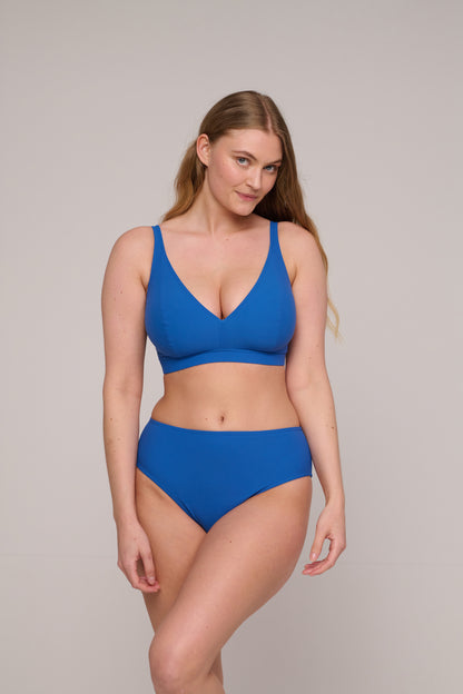 ASWAN Delphinium Cheer Blue bikini braga alta