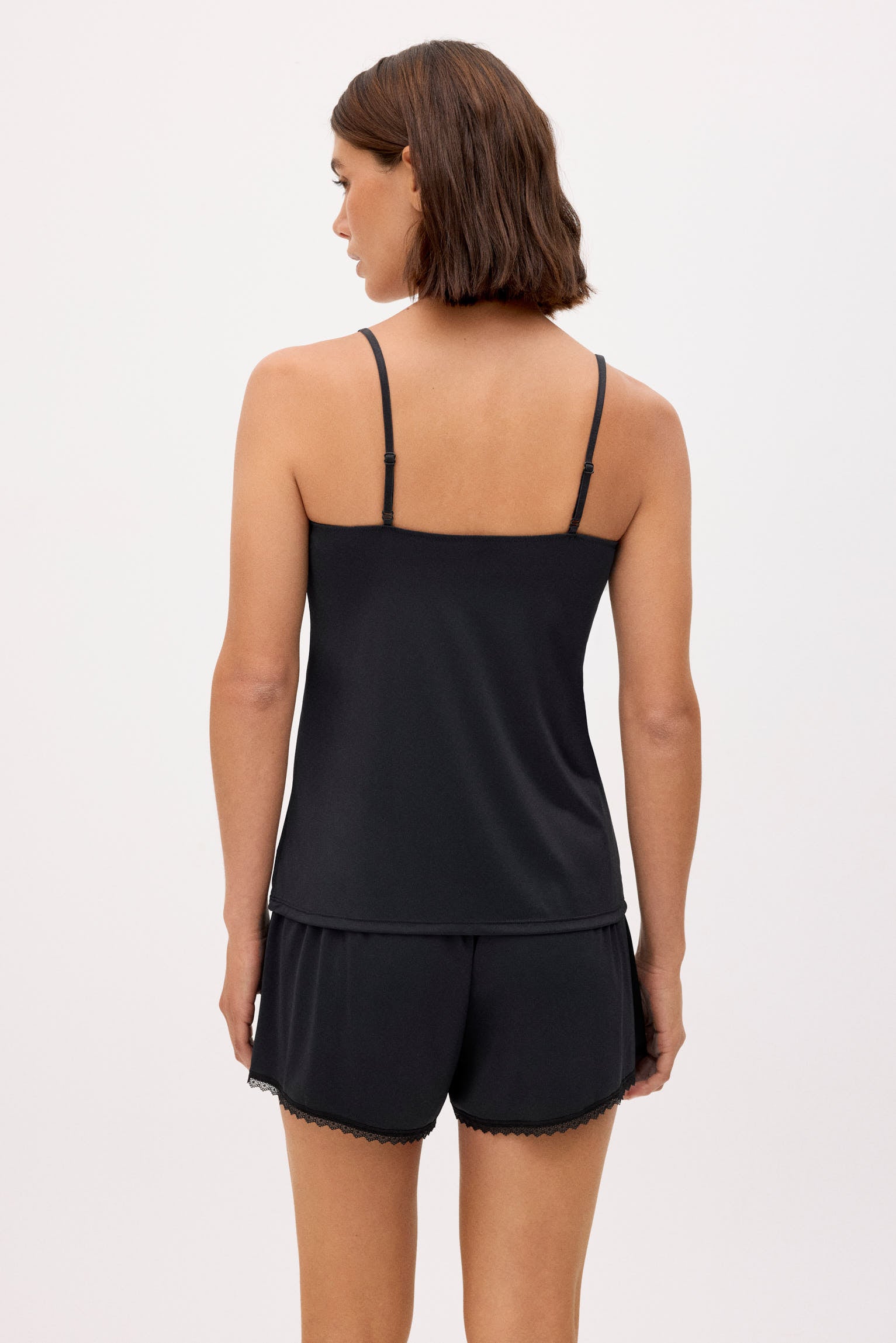Pijama tirantes negro encaje negro