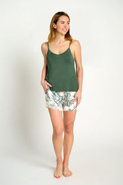 Pijama mujer tirantes ligero hojas | MUYDEMI