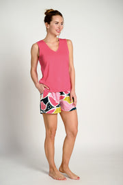 Pijama mujer corto tirantes rosa | MUYDEMI