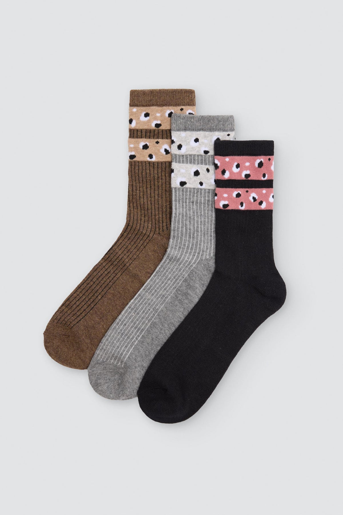 Pack de 3 calcetines mujer animal print