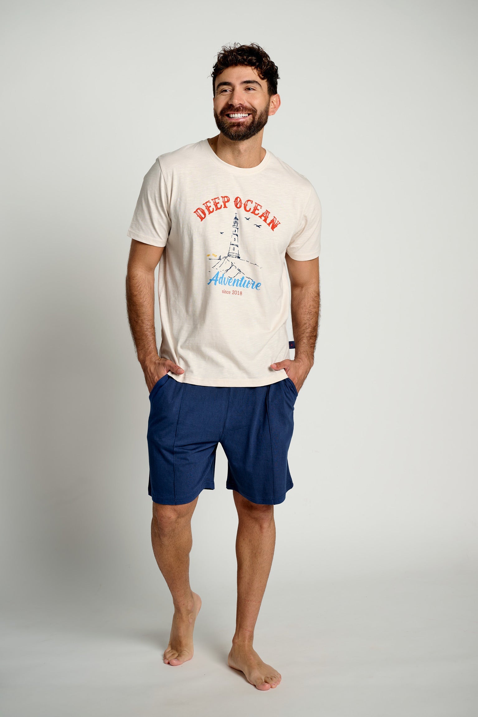 Pijama hombre manga corta algodón Ocean Adventure | MUYDEMI