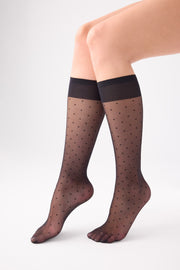 Medias largas plumeti 20 denier negro