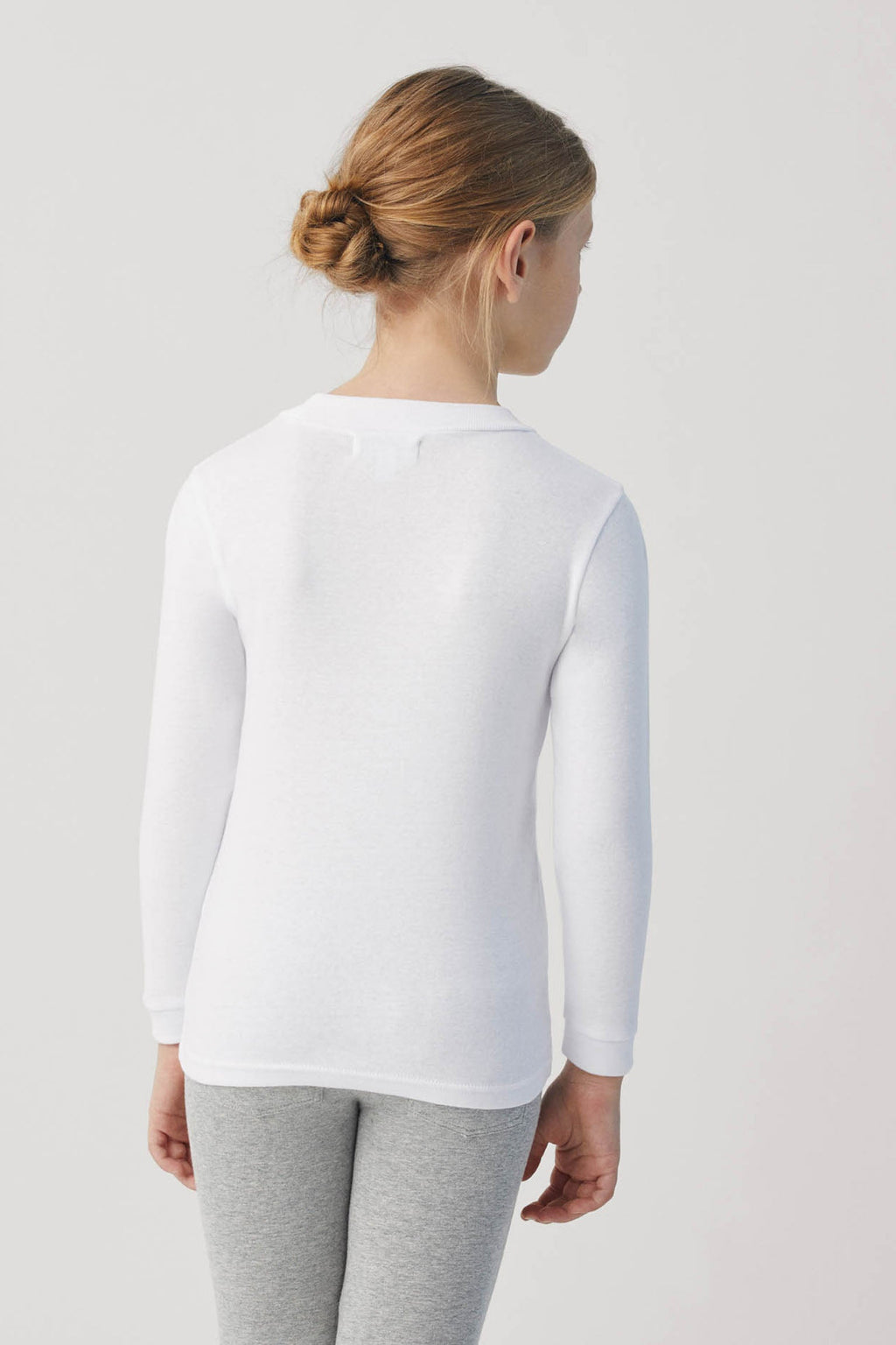 Camiseta cálida manga larga cuello semicisne - Blanco