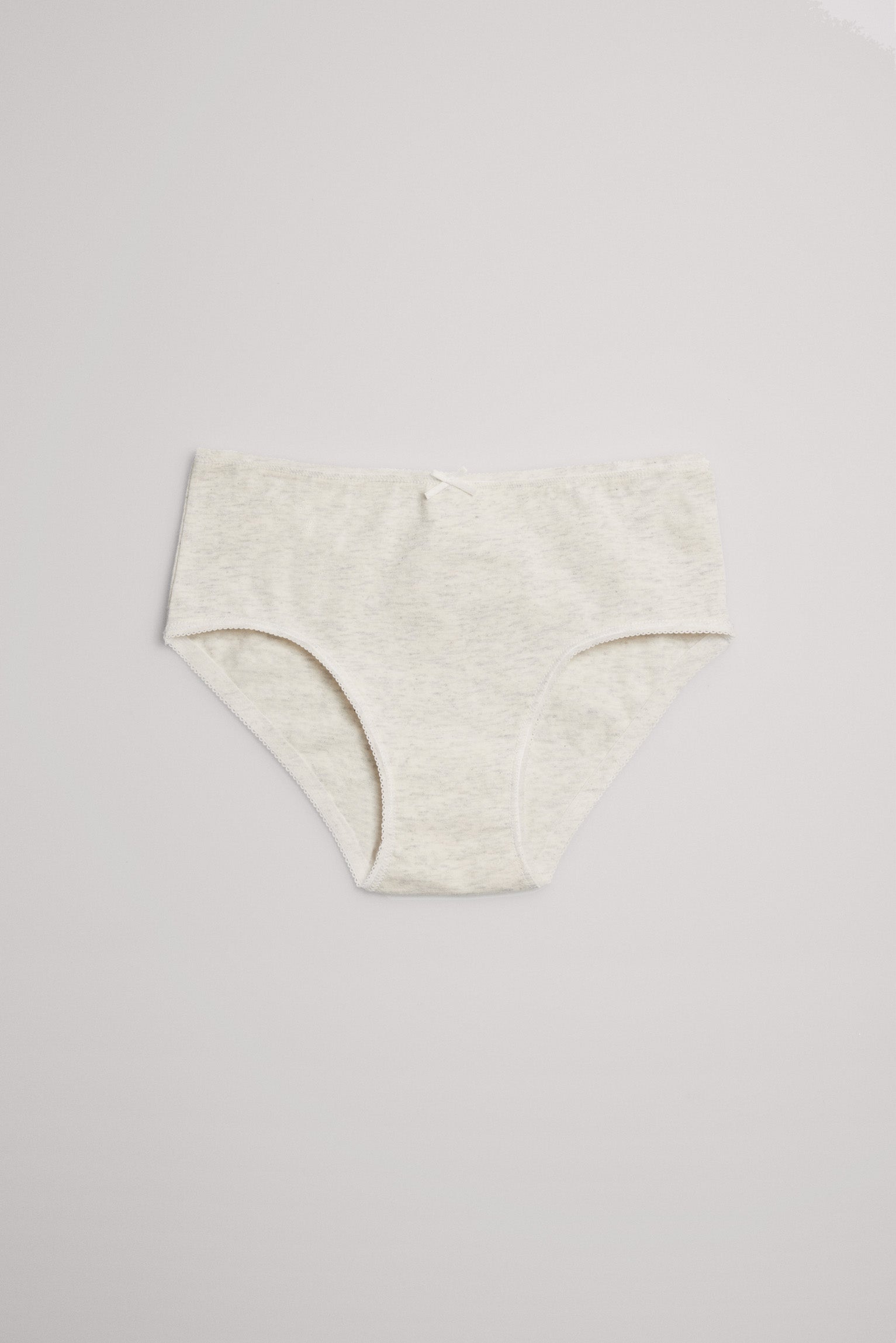 Pack de 2 braguitas de niña algodón con lazo gris y rosa