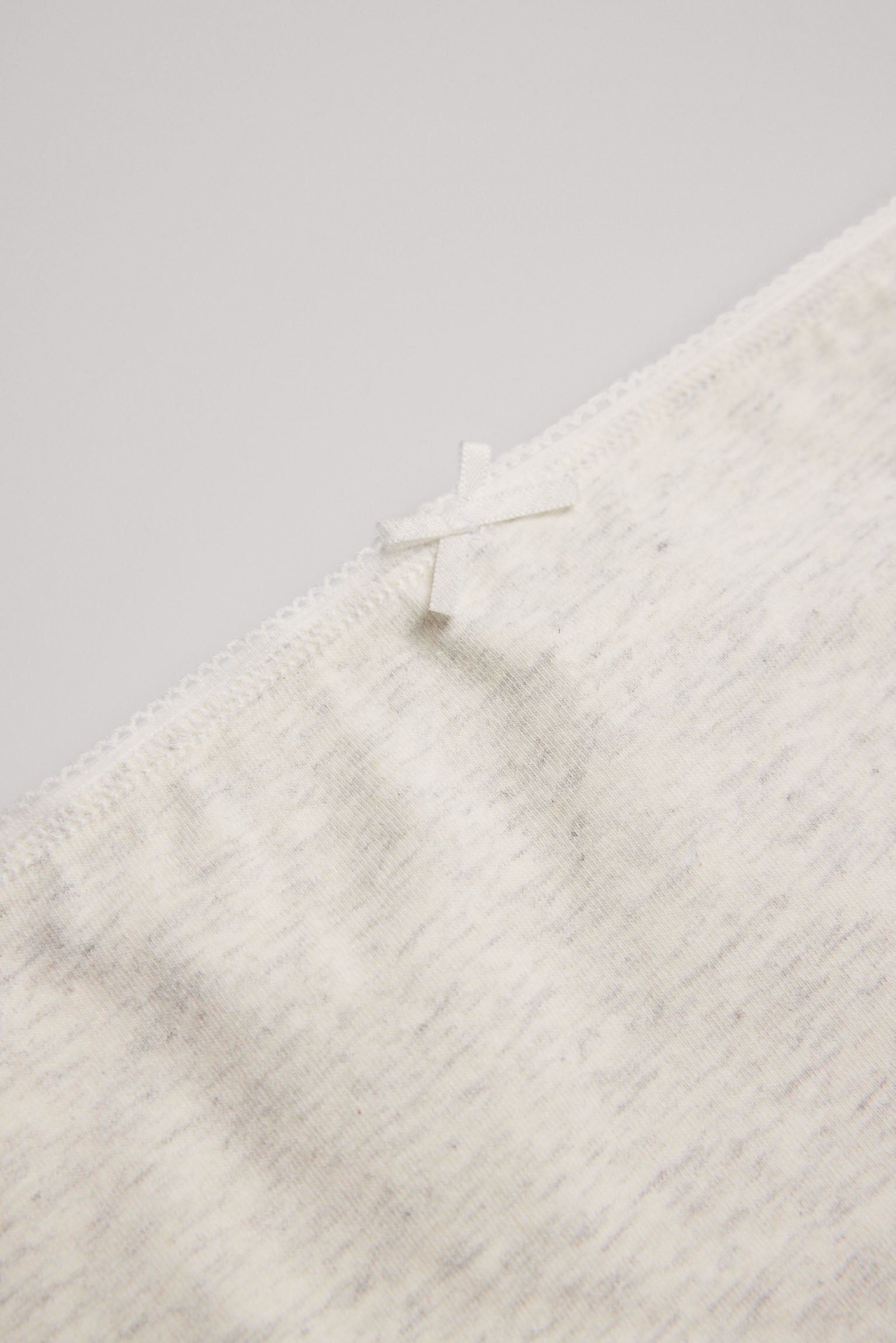 Pack de 2 braguitas de niña algodón con lazo gris y rosa