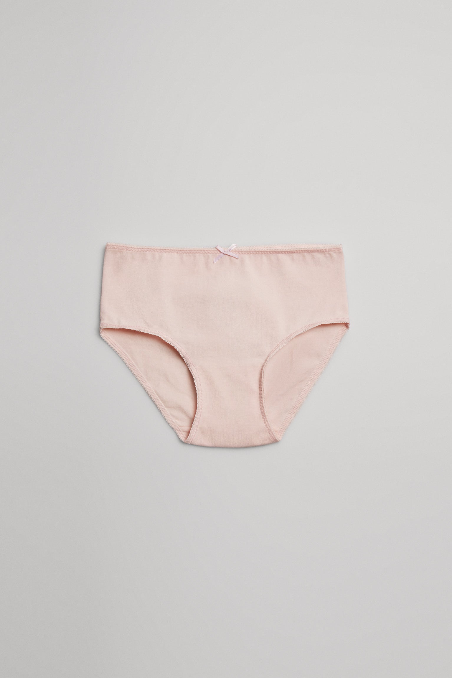 Pack de 2 braguitas de niña algodón con lazo gris y rosa