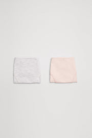 Pack de 2 bragas juveniles rosa y gris pastel