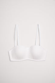 Sujetador bandeau juvenil blanco