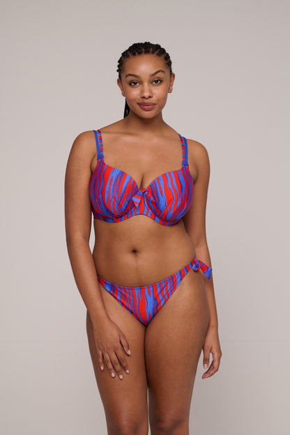 SKUDAI Wild stripes bikini con foam escote corazón