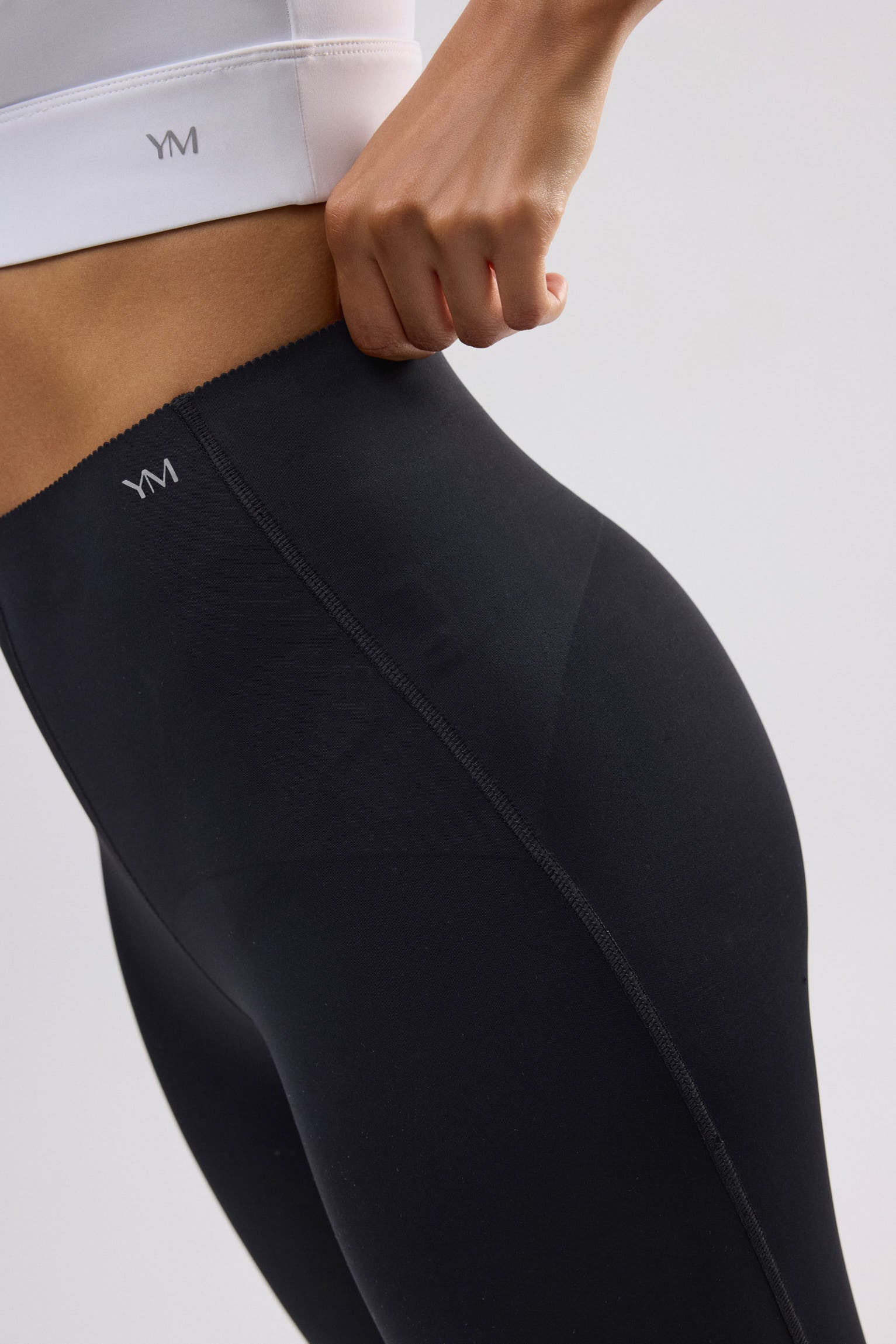 Leggings deportivos compressive largos vientre plano negro