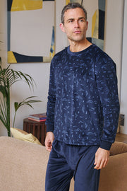 Pijama de hombre spandex con estampado de montañas