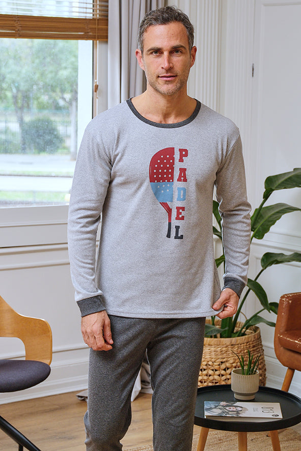 Pijama de hombre interlock perchado Pádel