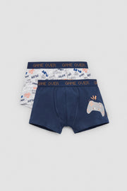 Pack 2 bóxers juveniles algodón estampados Gamer