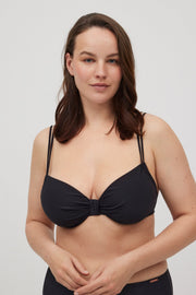 Top bikini reductor negro copas grandes D y E