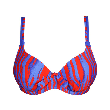 SKUDAI Wild stripes bikini con foam escote corazón