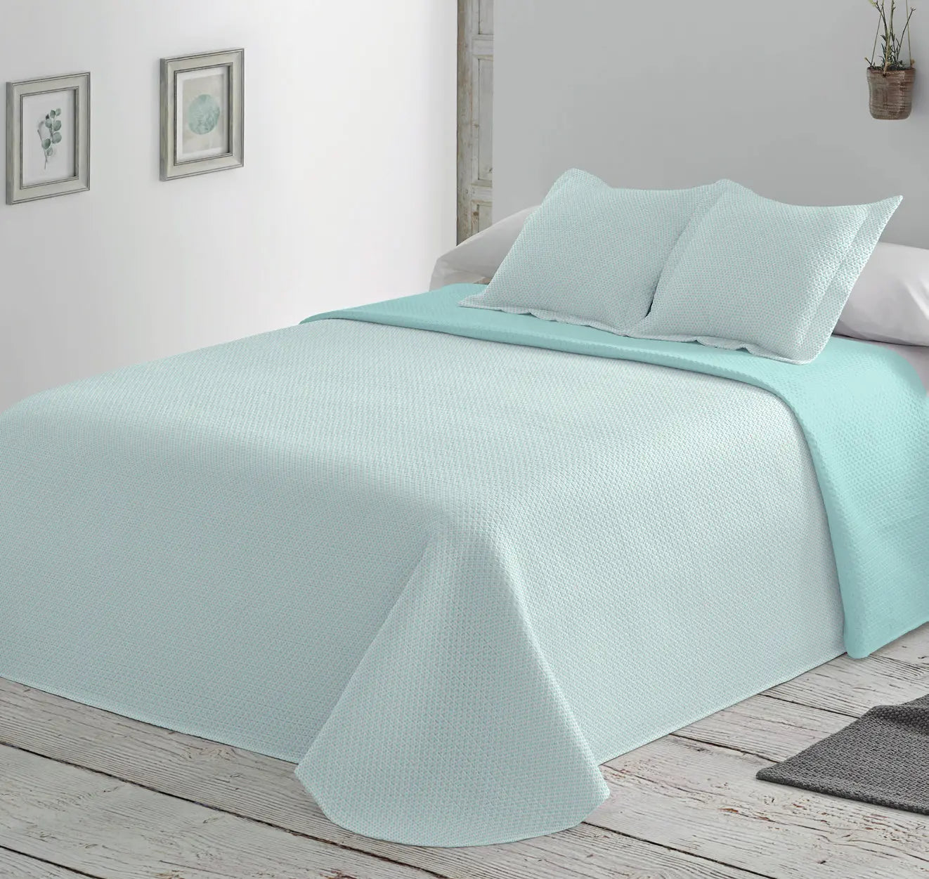 Colcha Lisa Reversible LISA - Turquesa