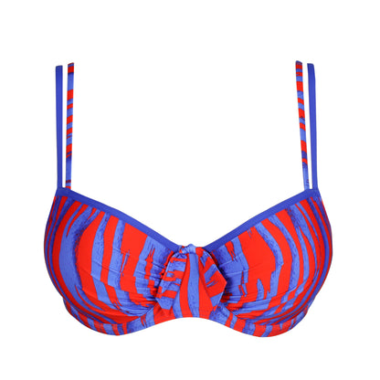 SKUDAI Wild stripes bikini balconet con foam