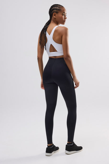 Leggings deportivos compressive largos vientre plano negro