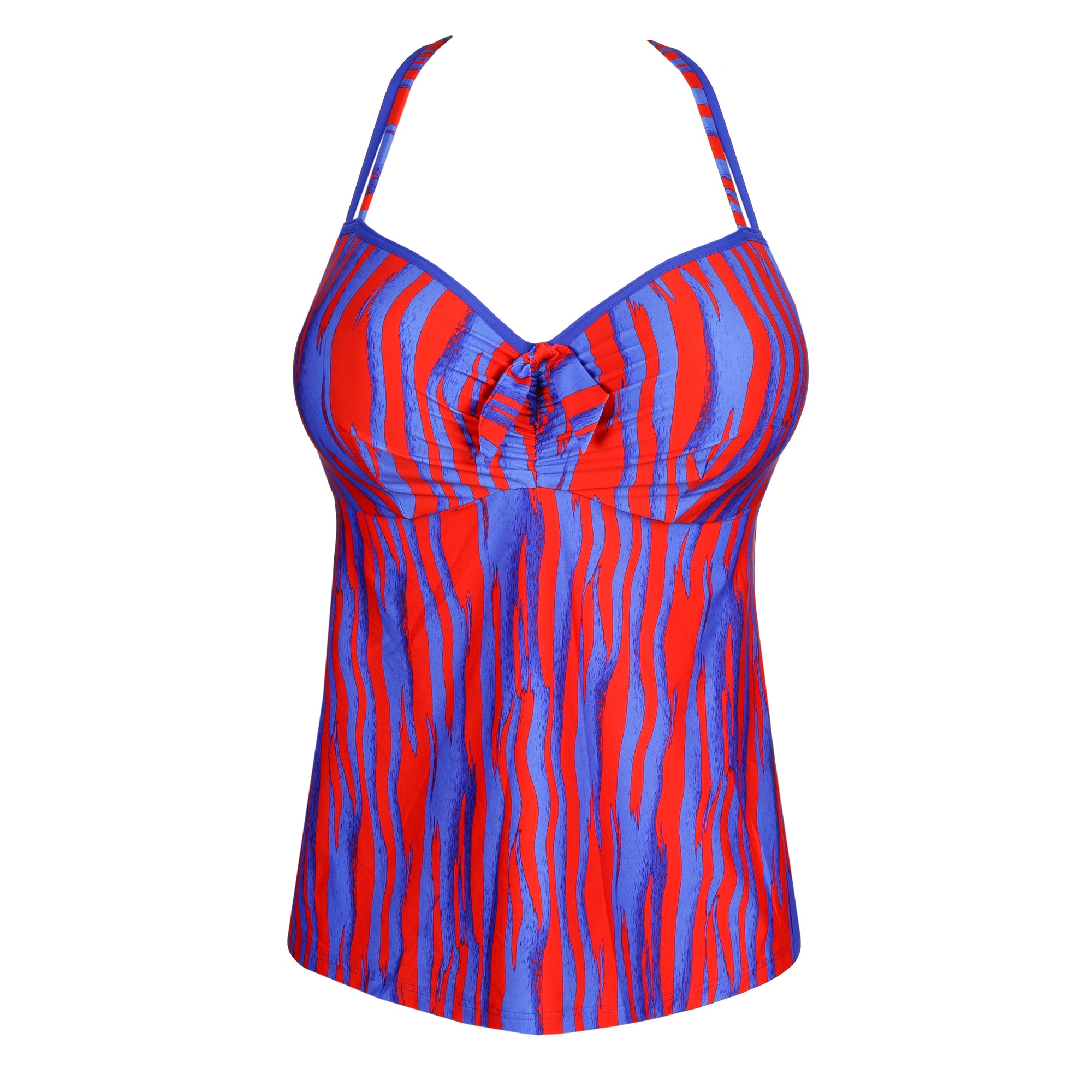 SKUDAI Wild stripes tankini copa entera con foam