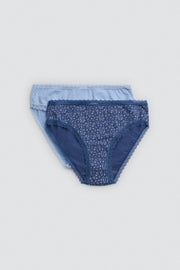 Pack 2 bragas midi estampadas tonos azules