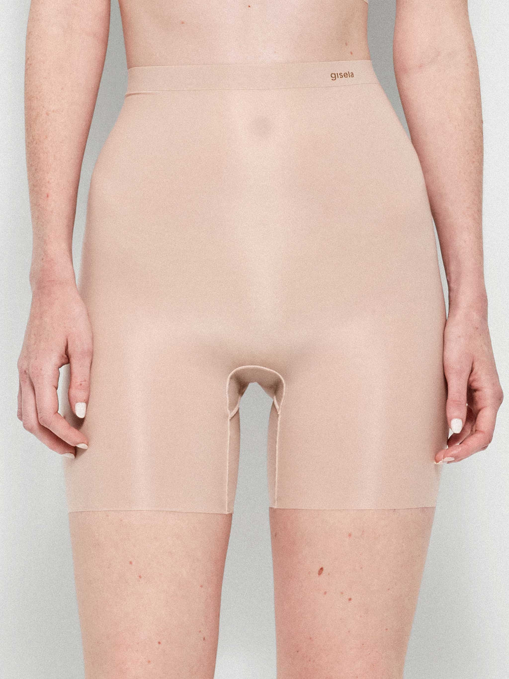 Pantalón con acabados termofusionados y corte láser - Piel - 1/10028B