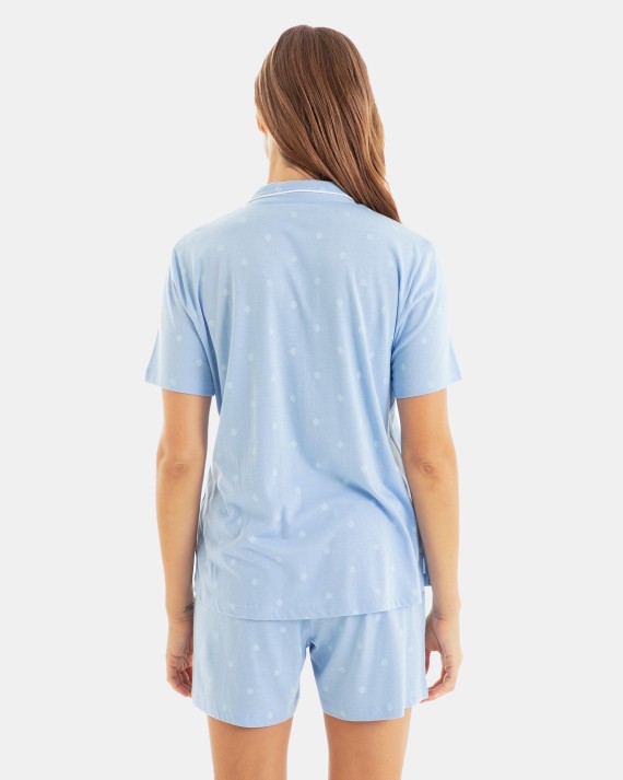 Pijama Abierto de Mujer de Manga Corta