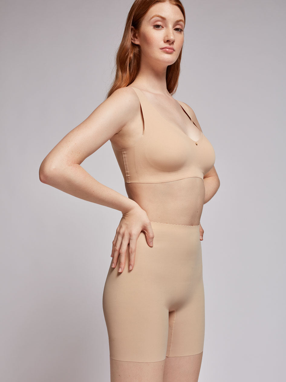 Pantalón moldeador y envolvente tejido microfibra - Piel - 1/0213