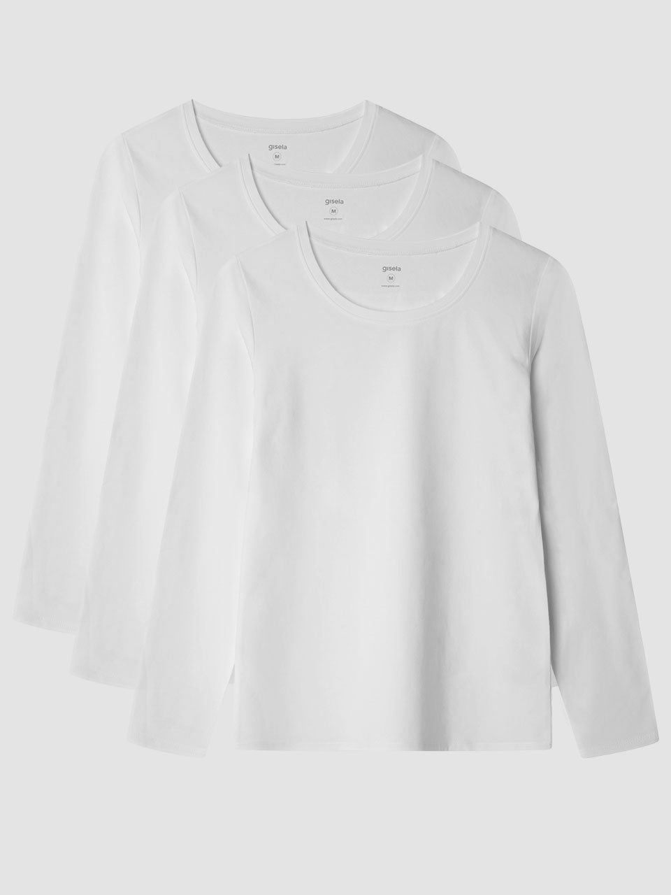 Camiseta interior manga larga algodón orgánico - Blanco - 1/0129