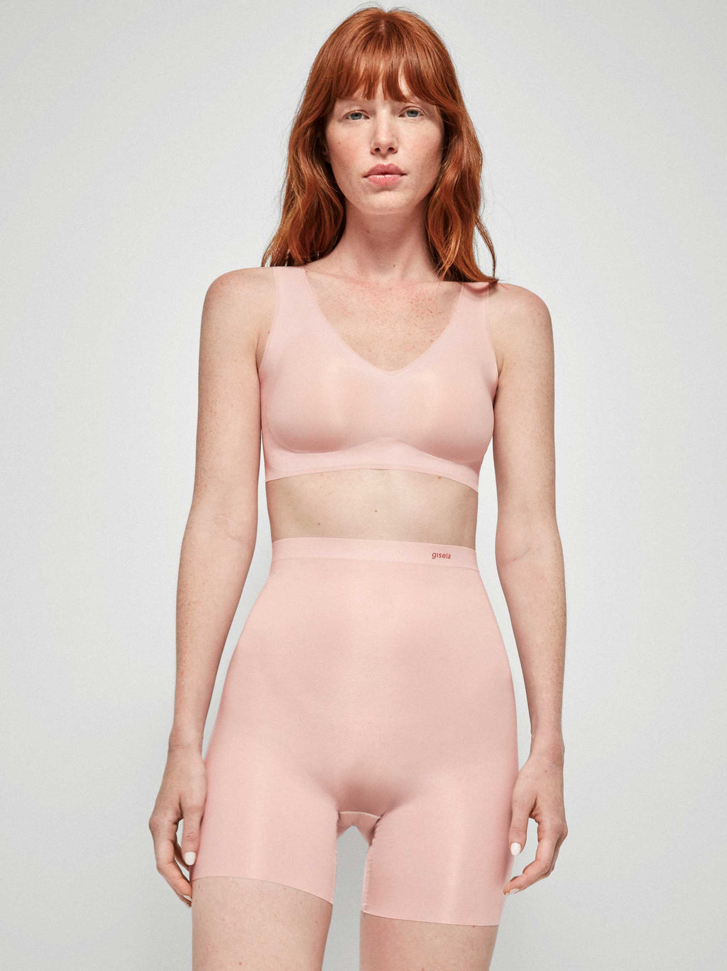 Pantalón con acabados termofusionados y corte láser - Rosa - 1/10028B