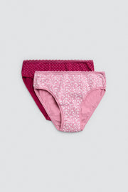 Pack 2 bragas midi estampados rosas