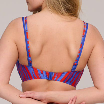 SKUDAI Wild stripes bikini balconet con foam