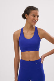 Sujetador deportivo tacto algodonero azul