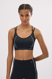 Sujetador deportivo Compressive espalda cruzada negro