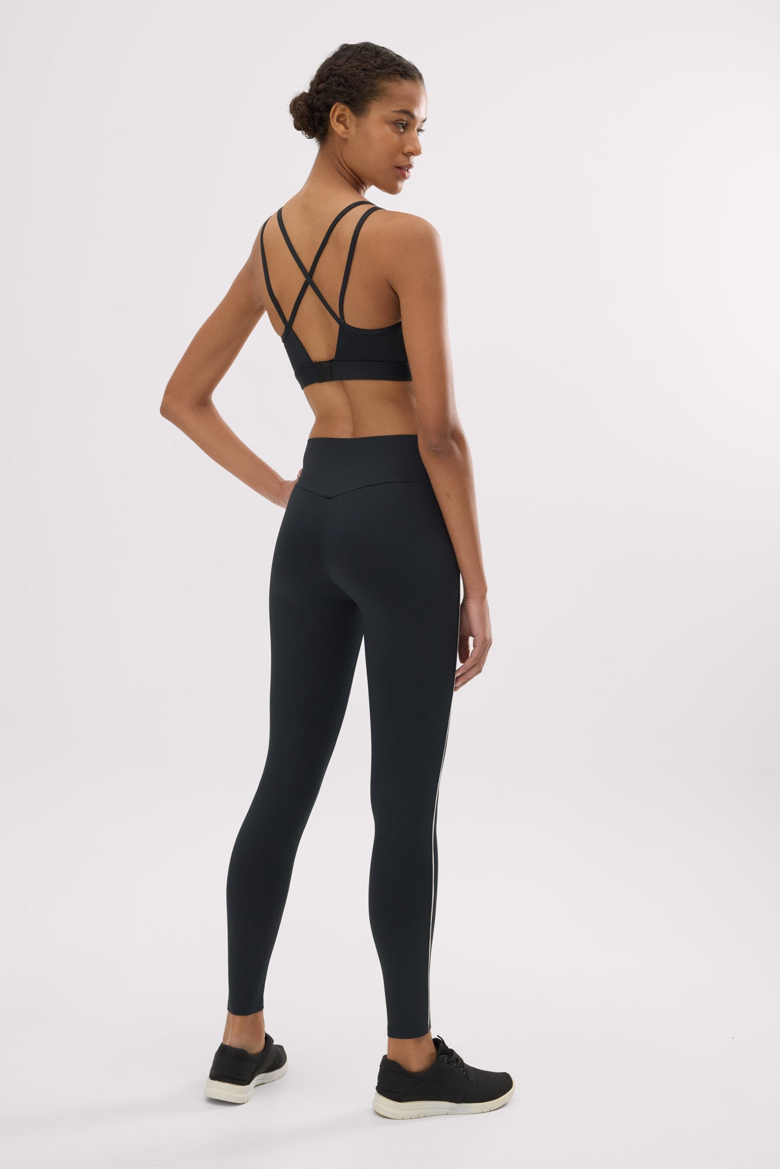 Leggings deportivos Compressive largos efecto push-up negro