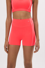 Leggings deportivos Compressive cortos efecto push-up coral