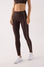 Leggings deportivos largos efecto push-up marrón