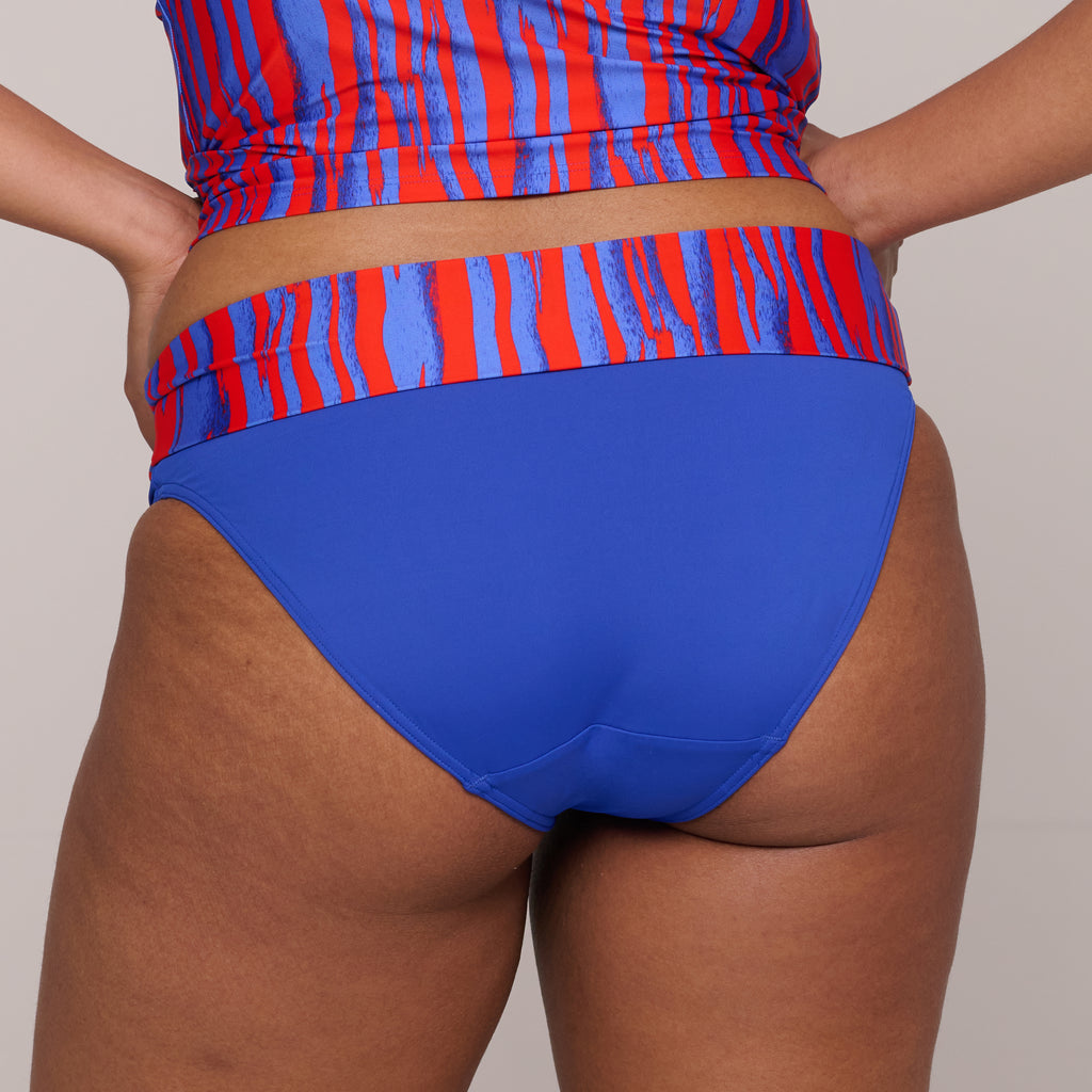 SKUDAI Wild stripes bikini braga plegable